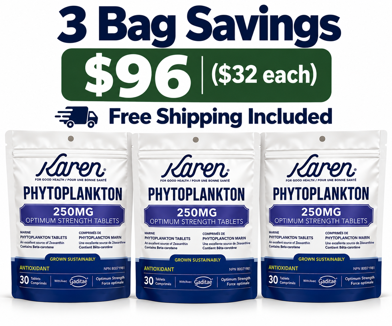 Karen Phytoplankton - 250mg Optimum Tablet